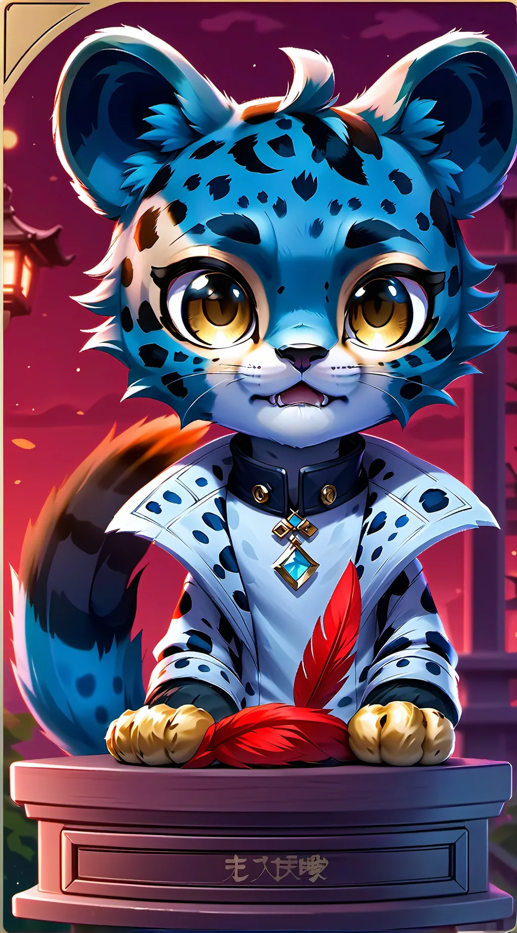 ai character: Leopard Spiritus background