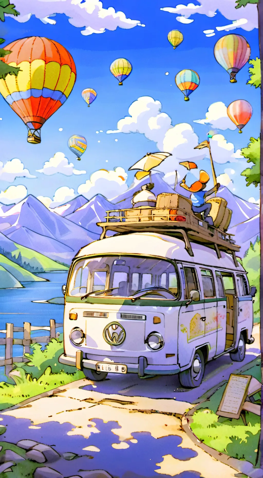 ai character: dw road trip! background