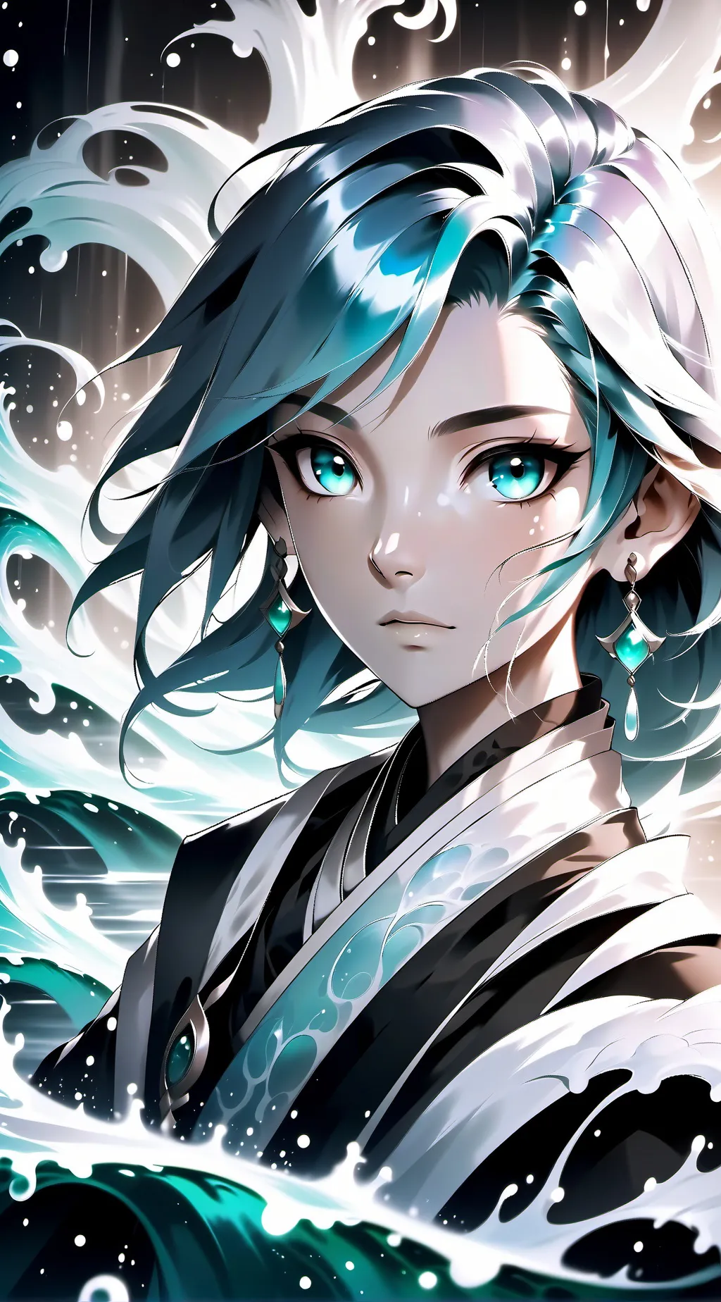 ai character: avatar fire&ash background