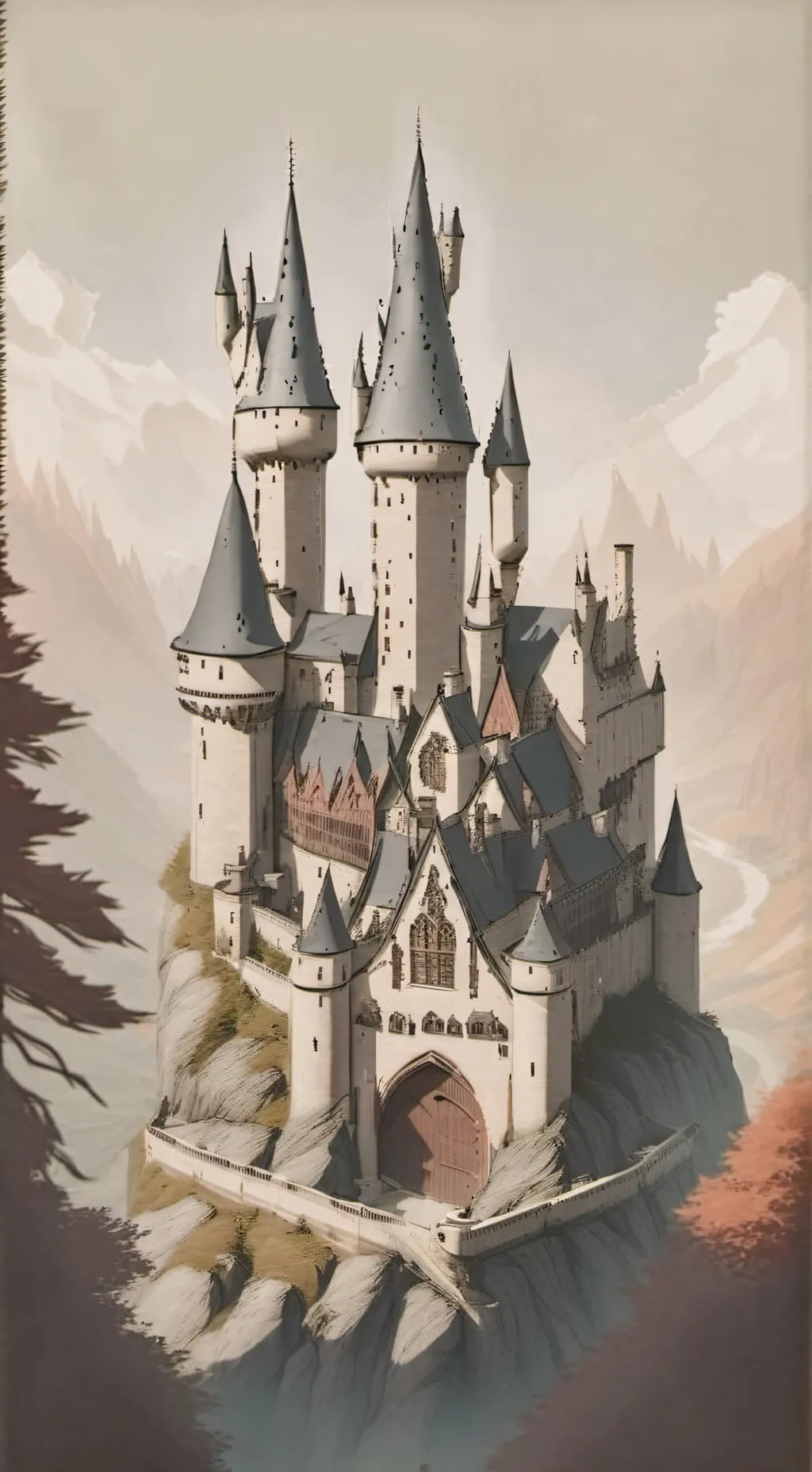 ai character: Hogwarts… background