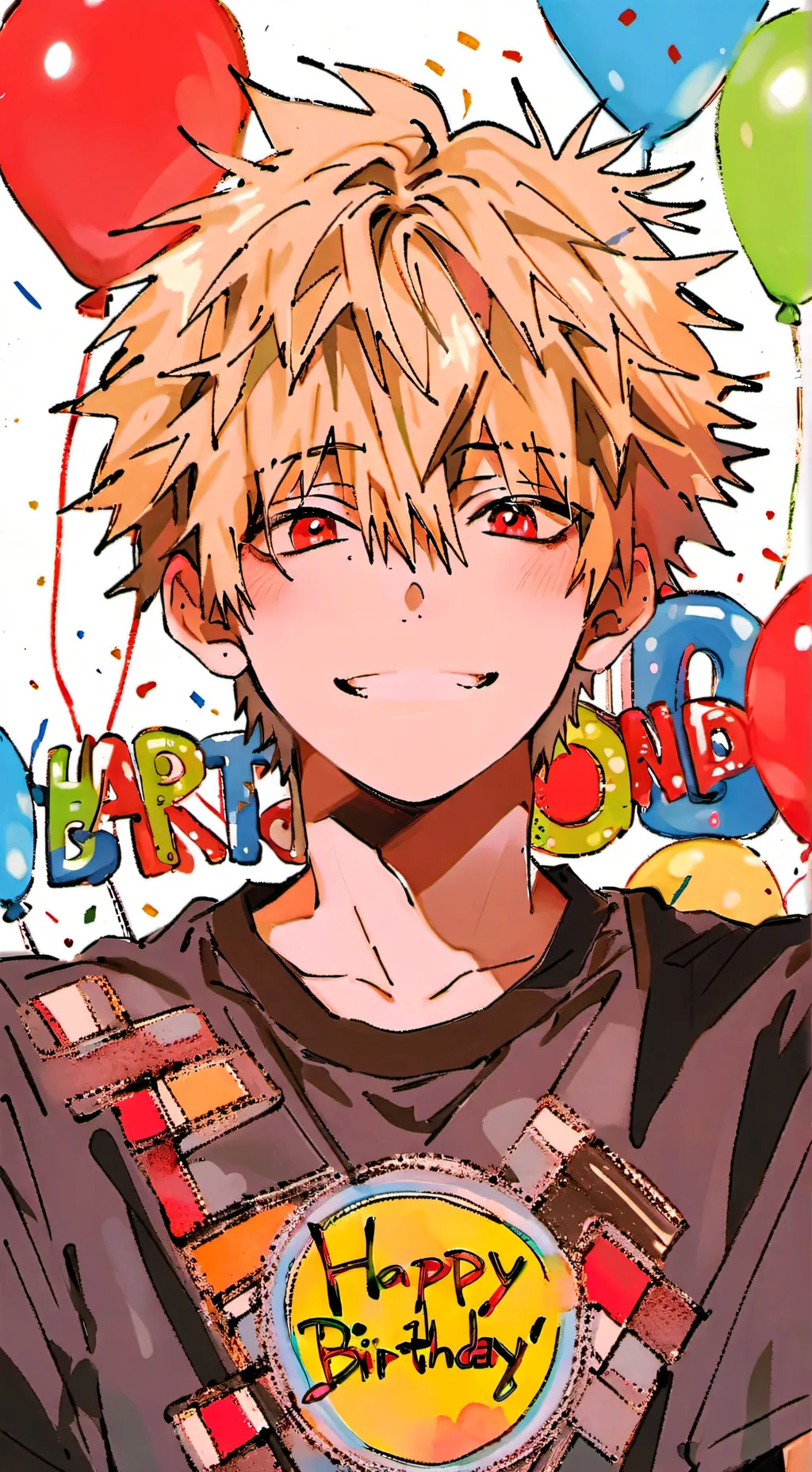 ai character: MHA\happy birthday background