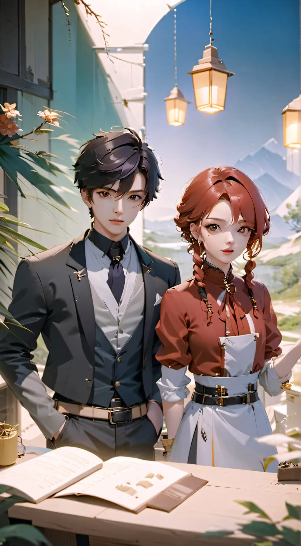 ai character: Max and Rachel  background