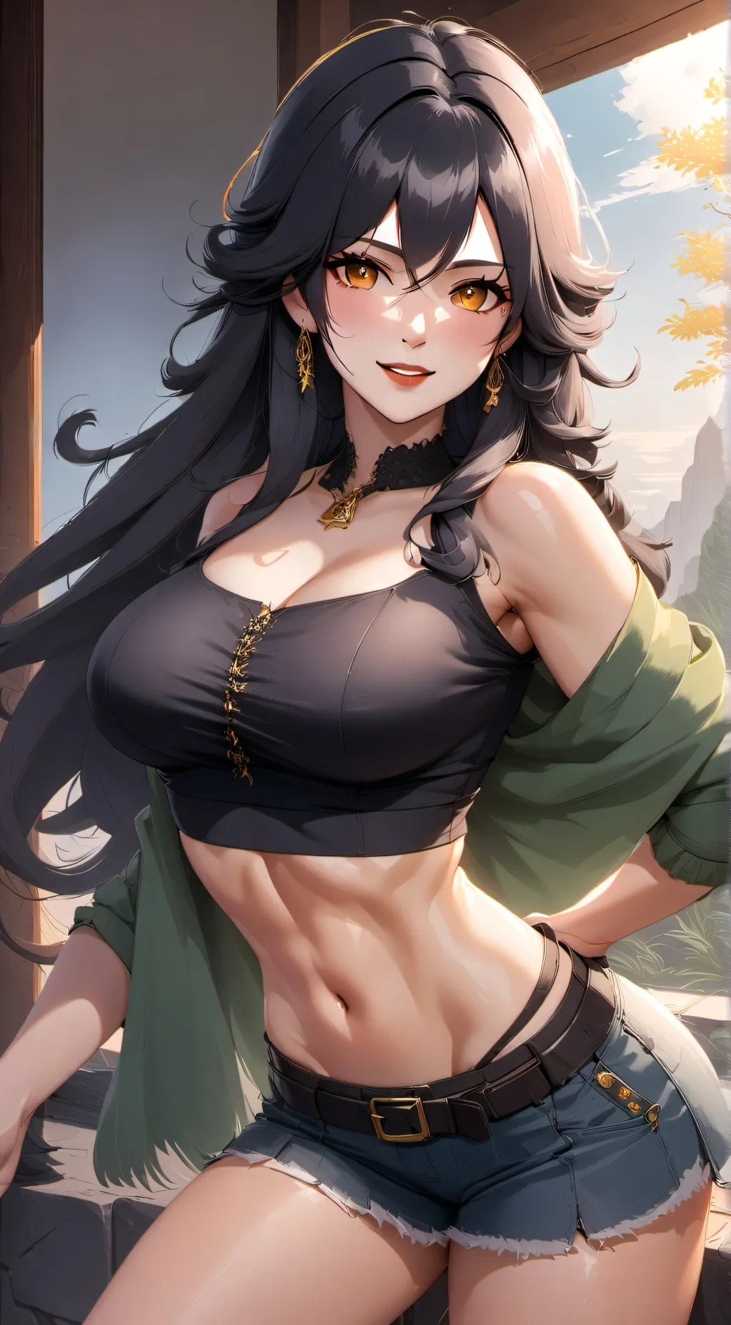 ai character: Mrs. Kiyona  background