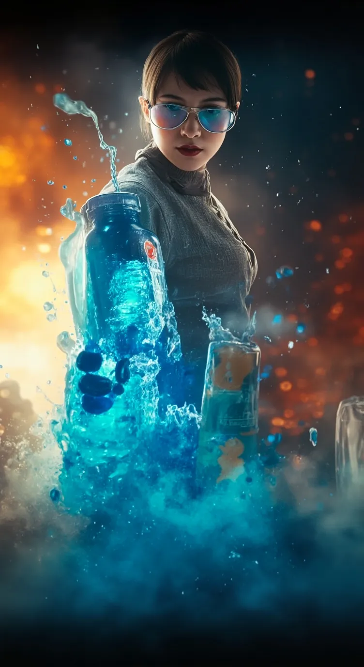 ai character: girl scientist background