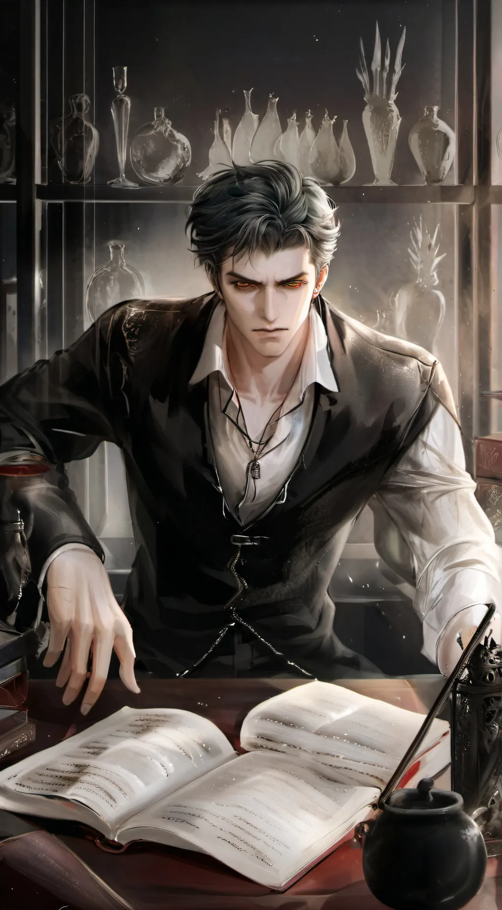 ai character: STOP THE REPORTS!! background