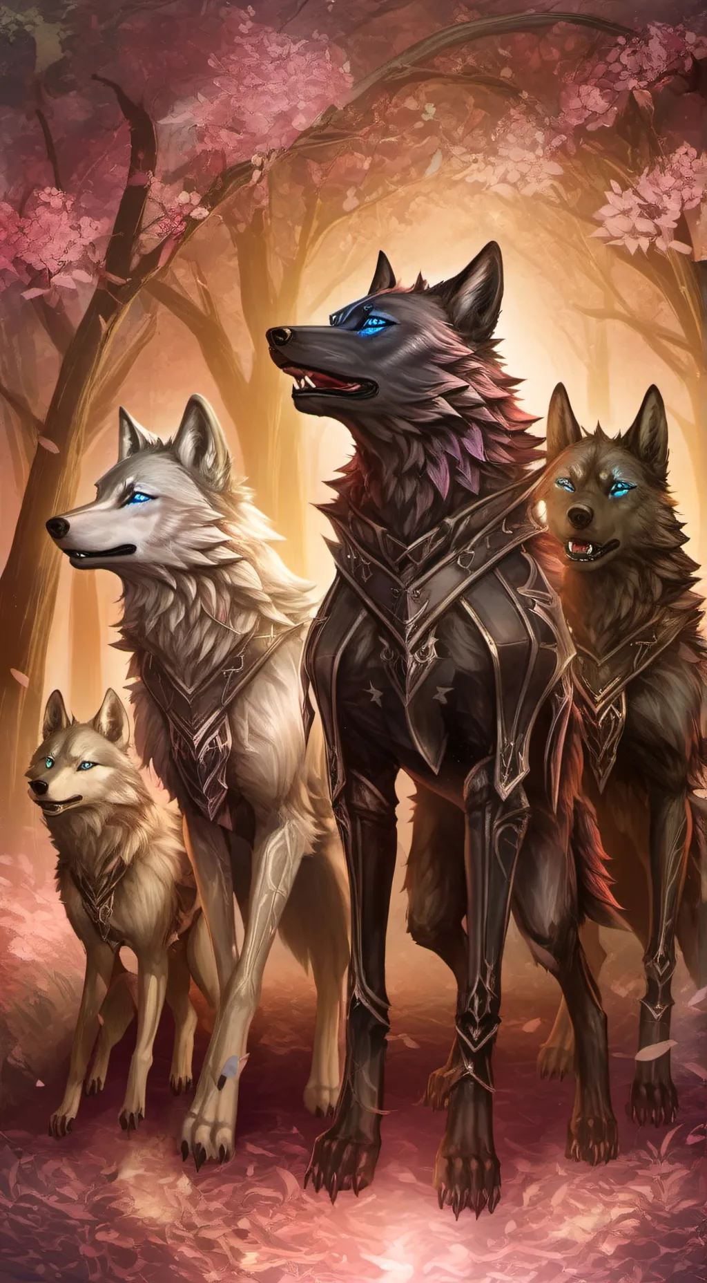 ai character: 4 stray wolves~ background