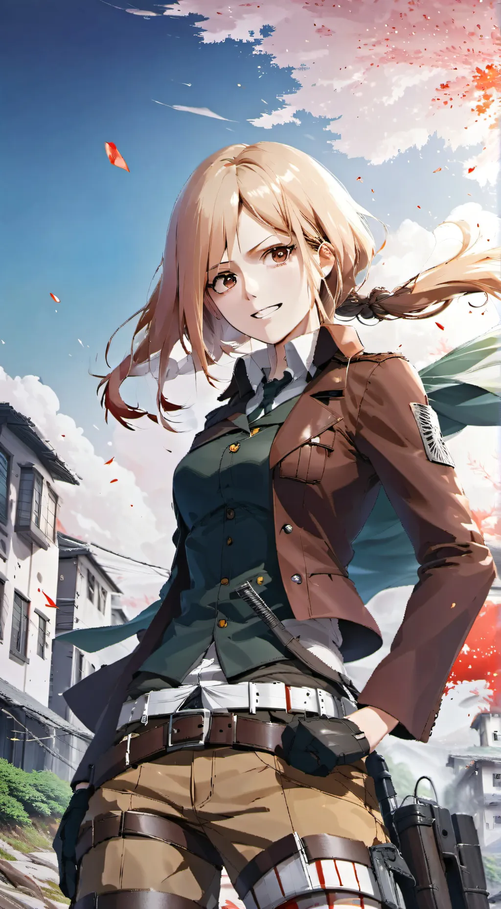 ai character: Christa x yn  background