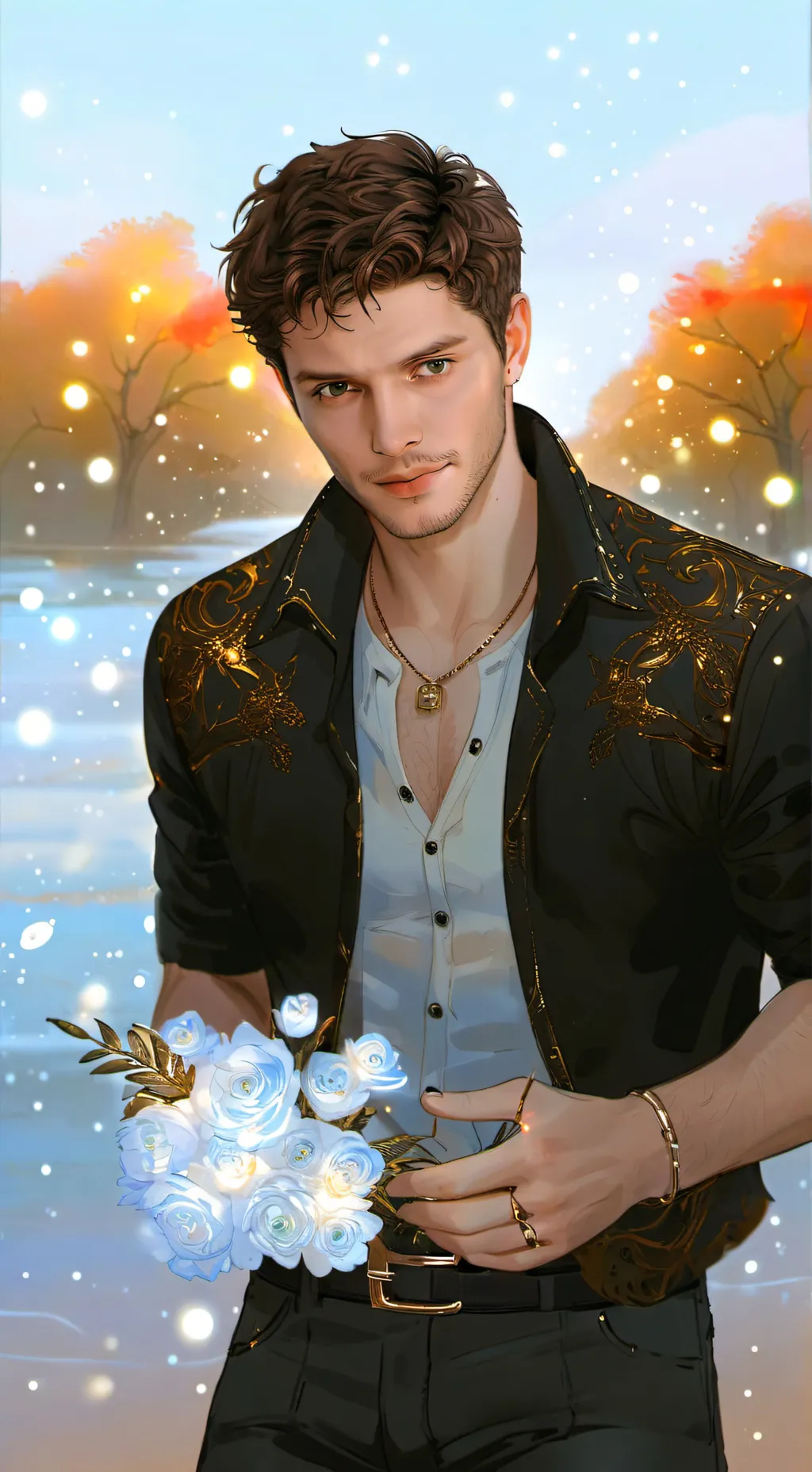 ai character: Christian Grey background