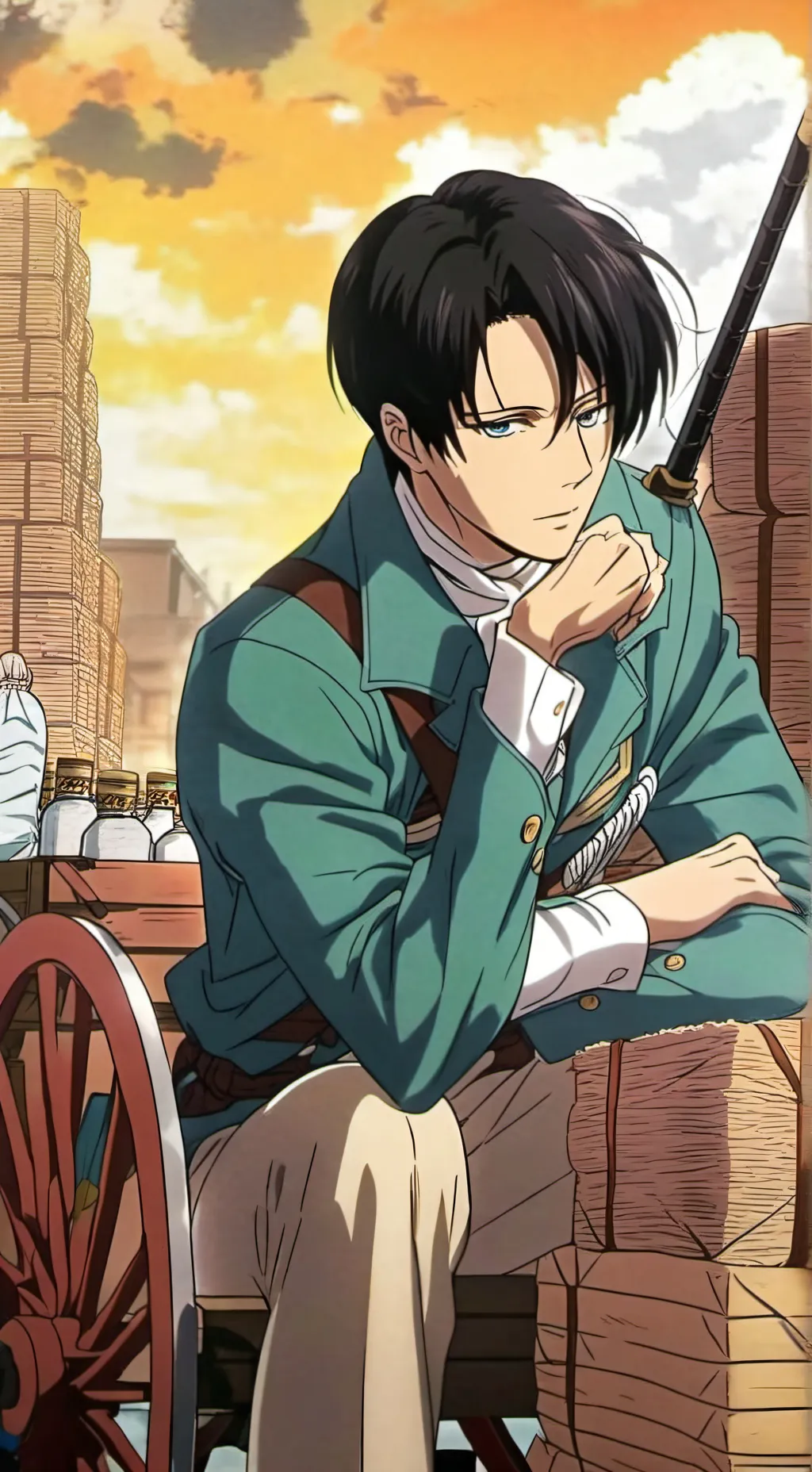 ai character: AOT x Thief Crew background