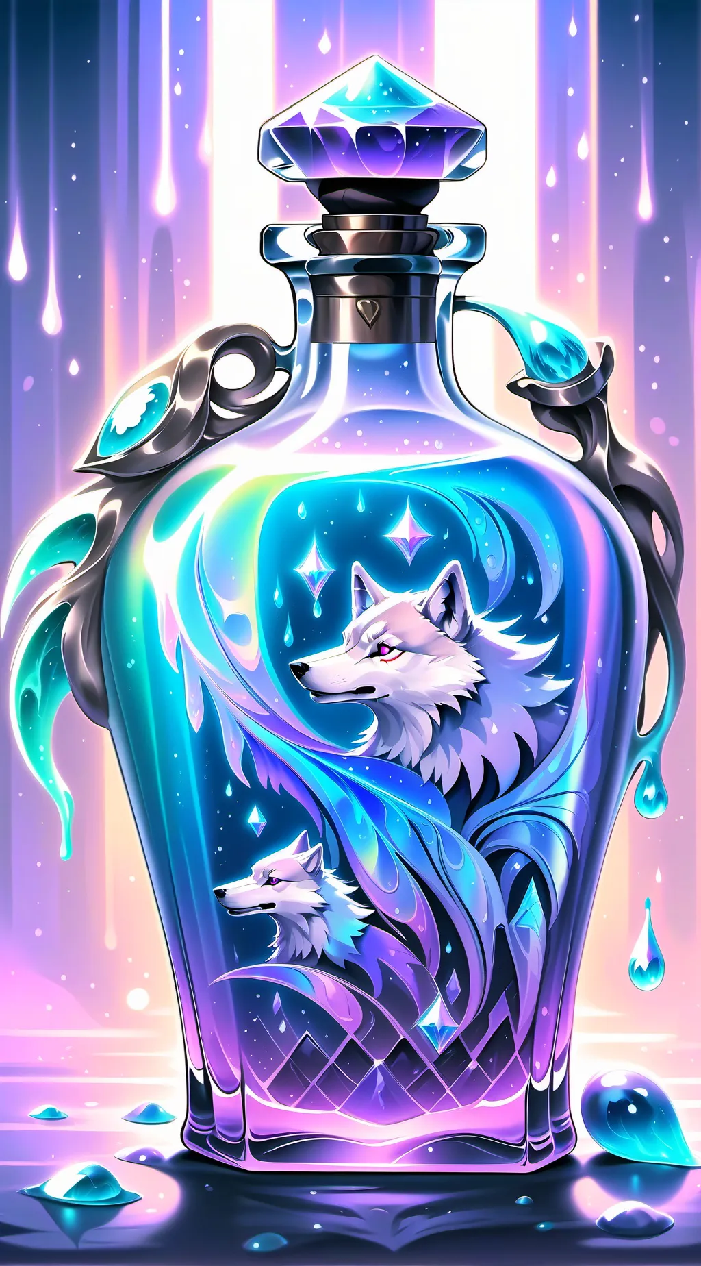 ai character: wolf apocalypse background