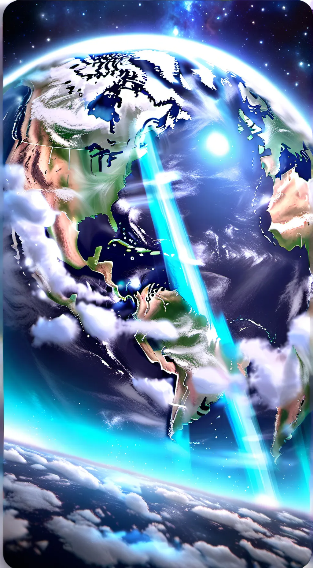 ai character: Earth froze..  background