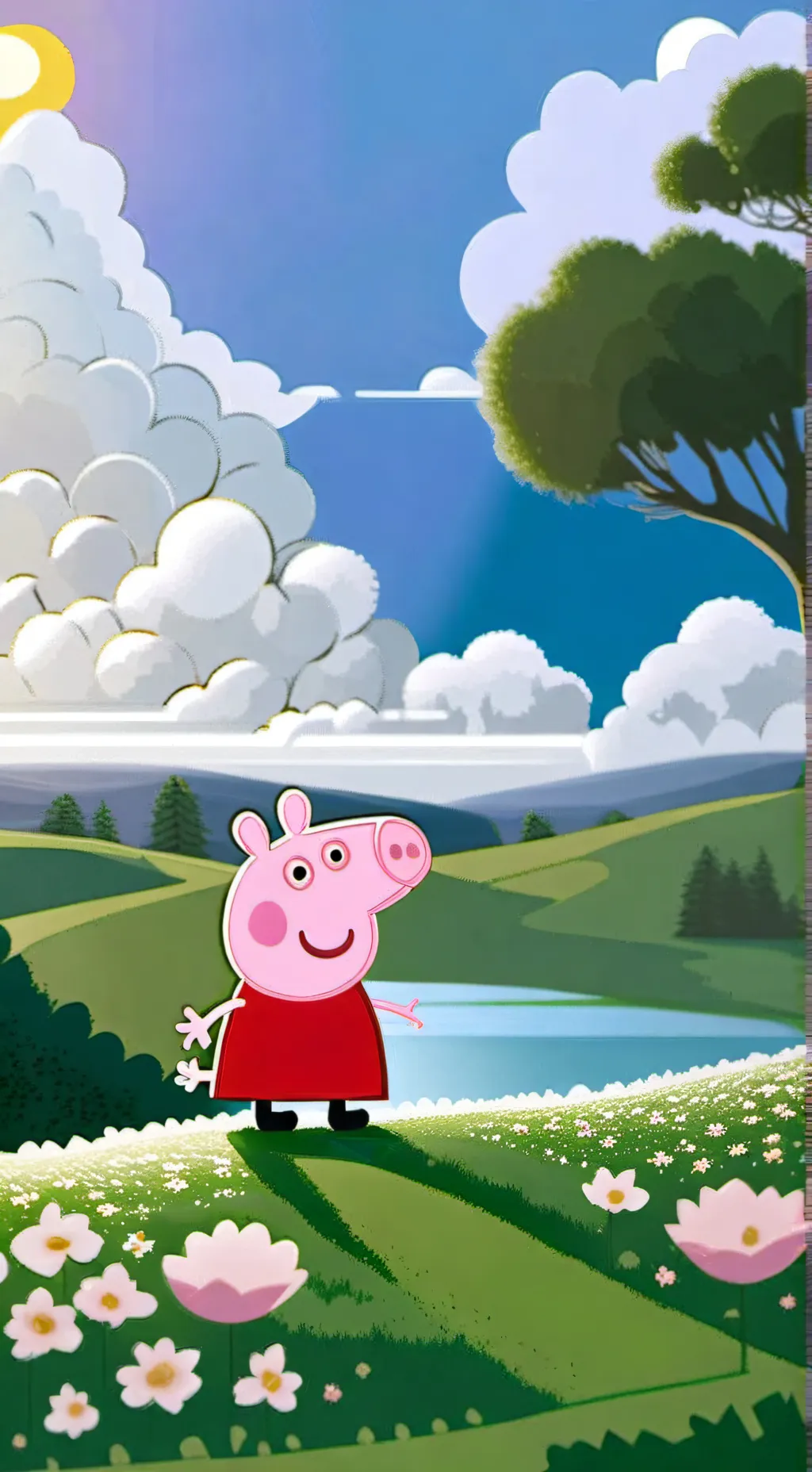 ai character: Peppa Pig background