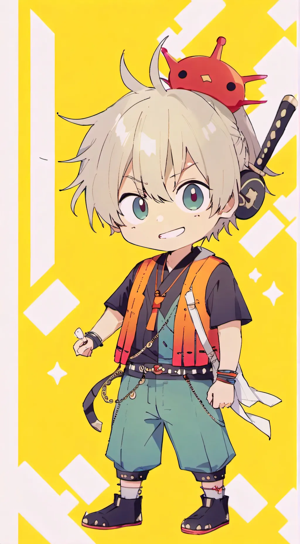ai character: baby bakugo  background