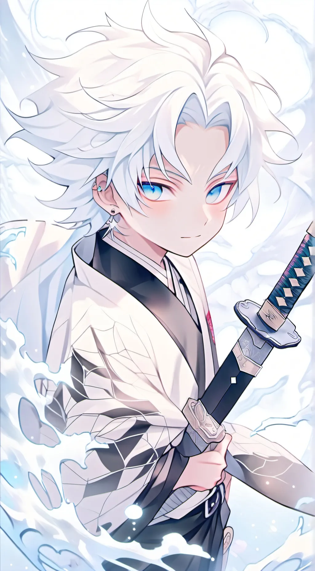 ai character: demon slayer  background