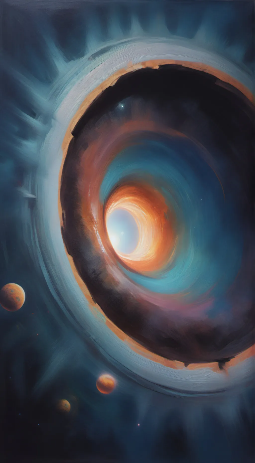 ai character: Black hole background