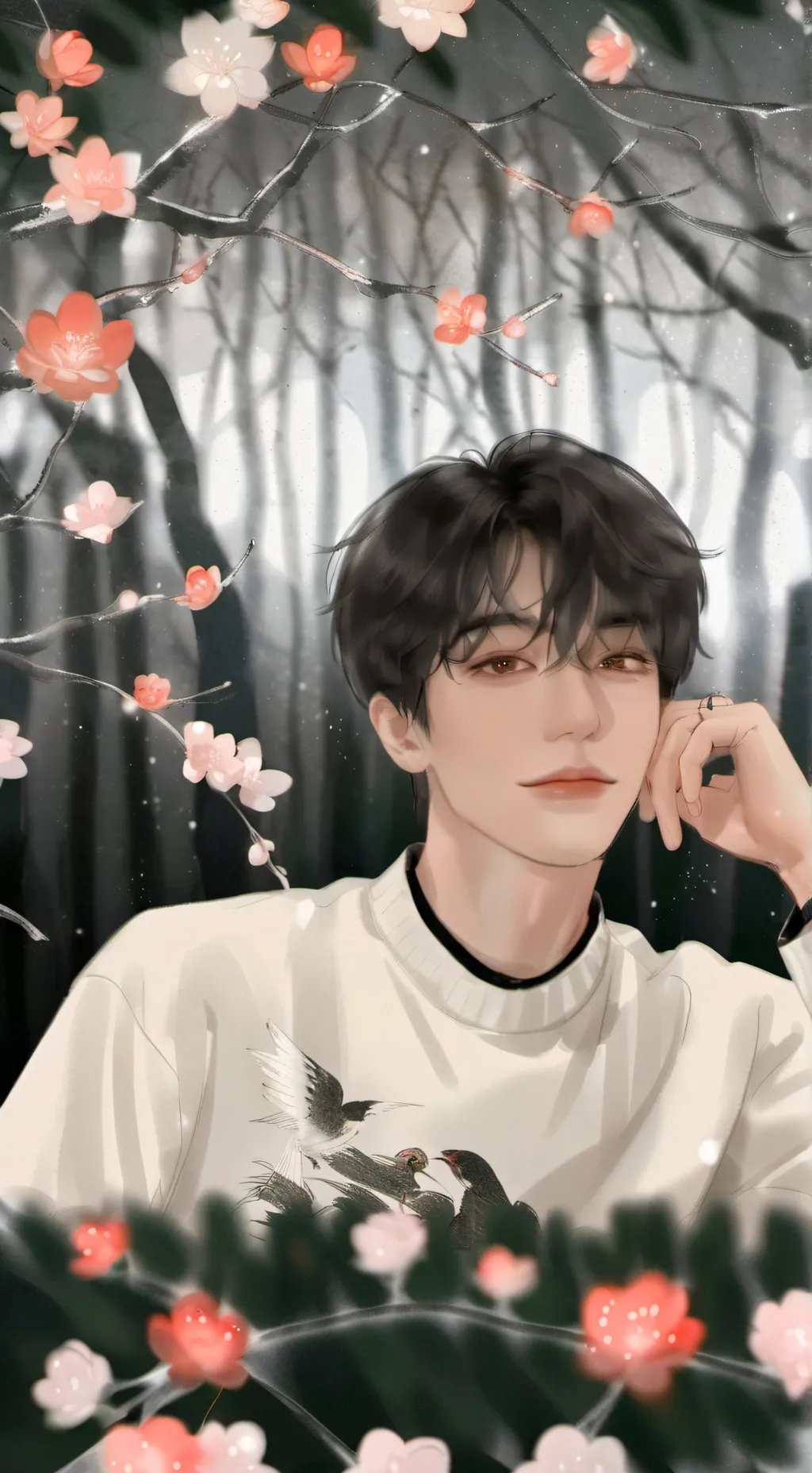 ai character: hwang Hyunjin  background