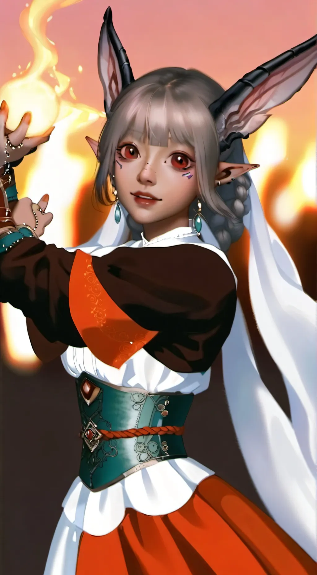 ai character: assassin fire elf! background