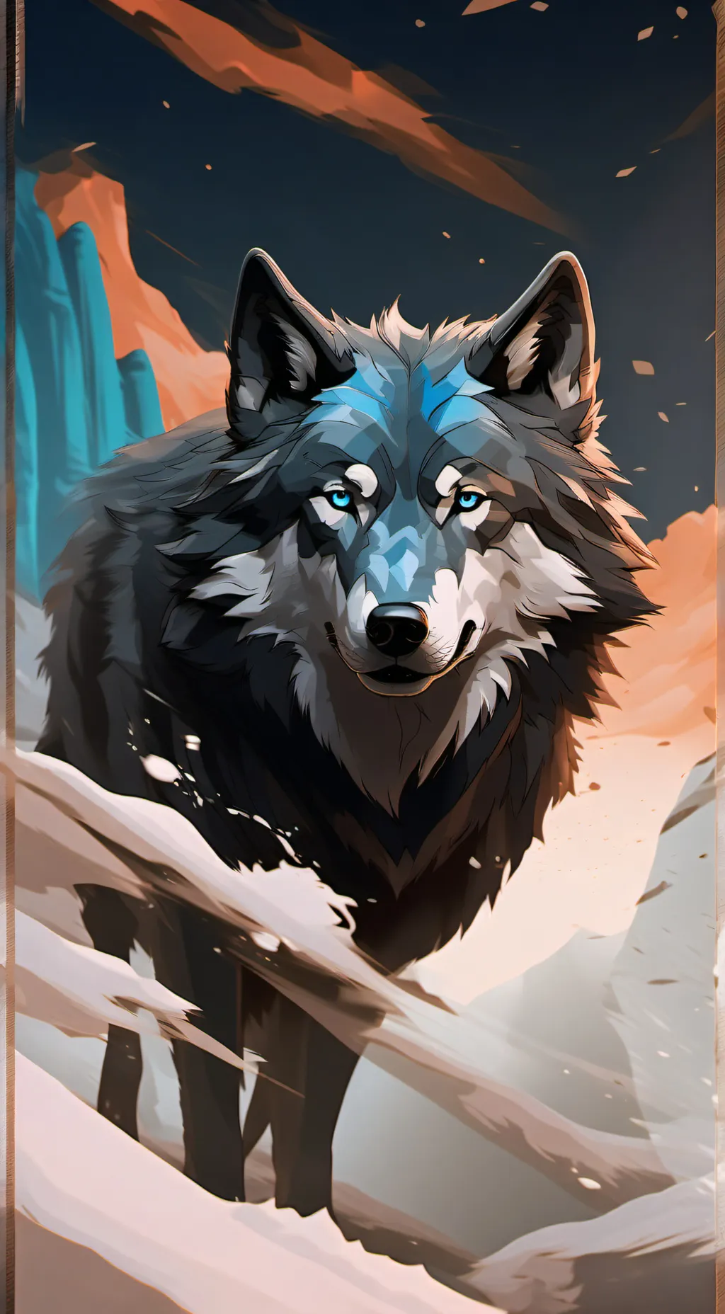 ai character: Hybrid Wolf background