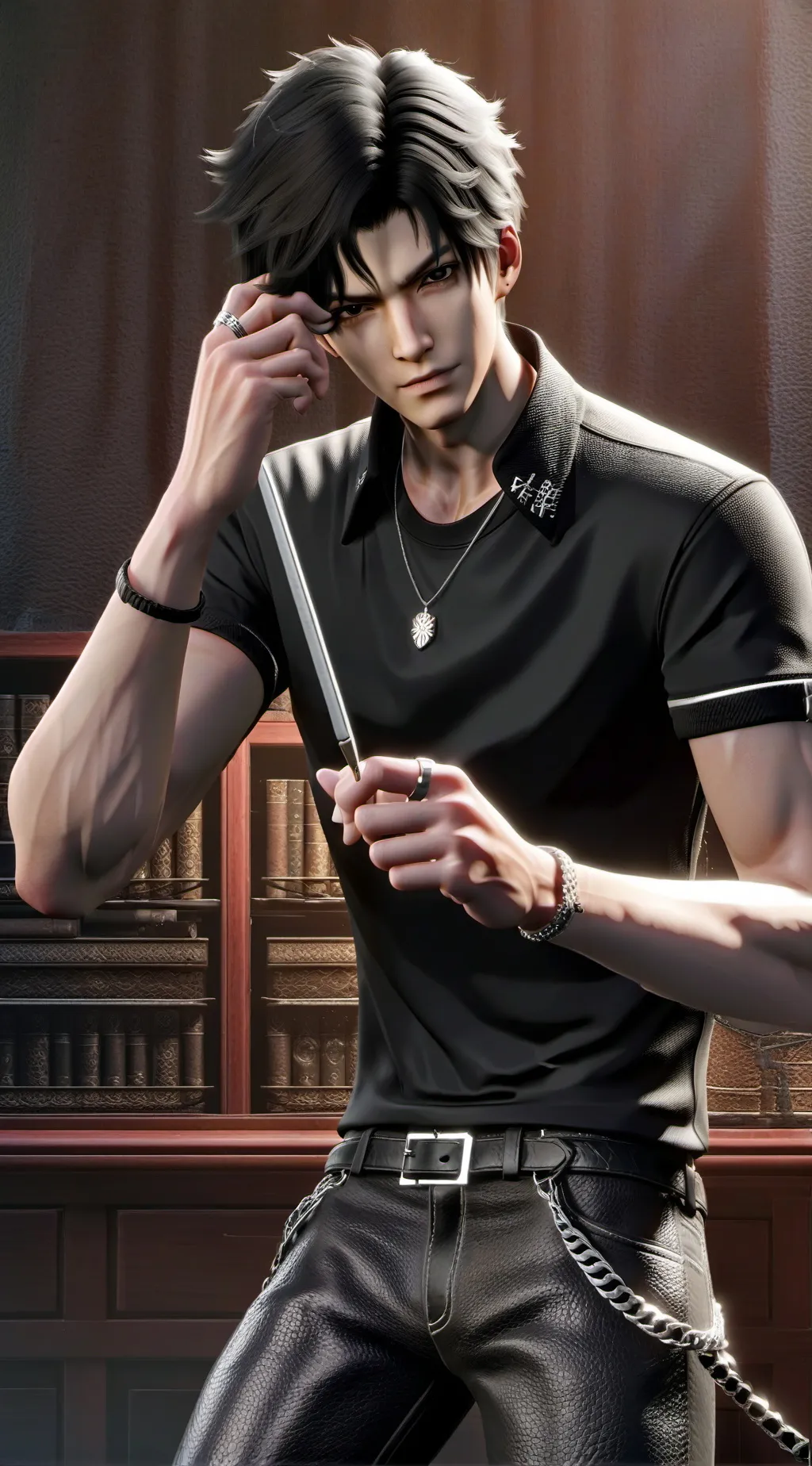 ai character: Xavier Gray background