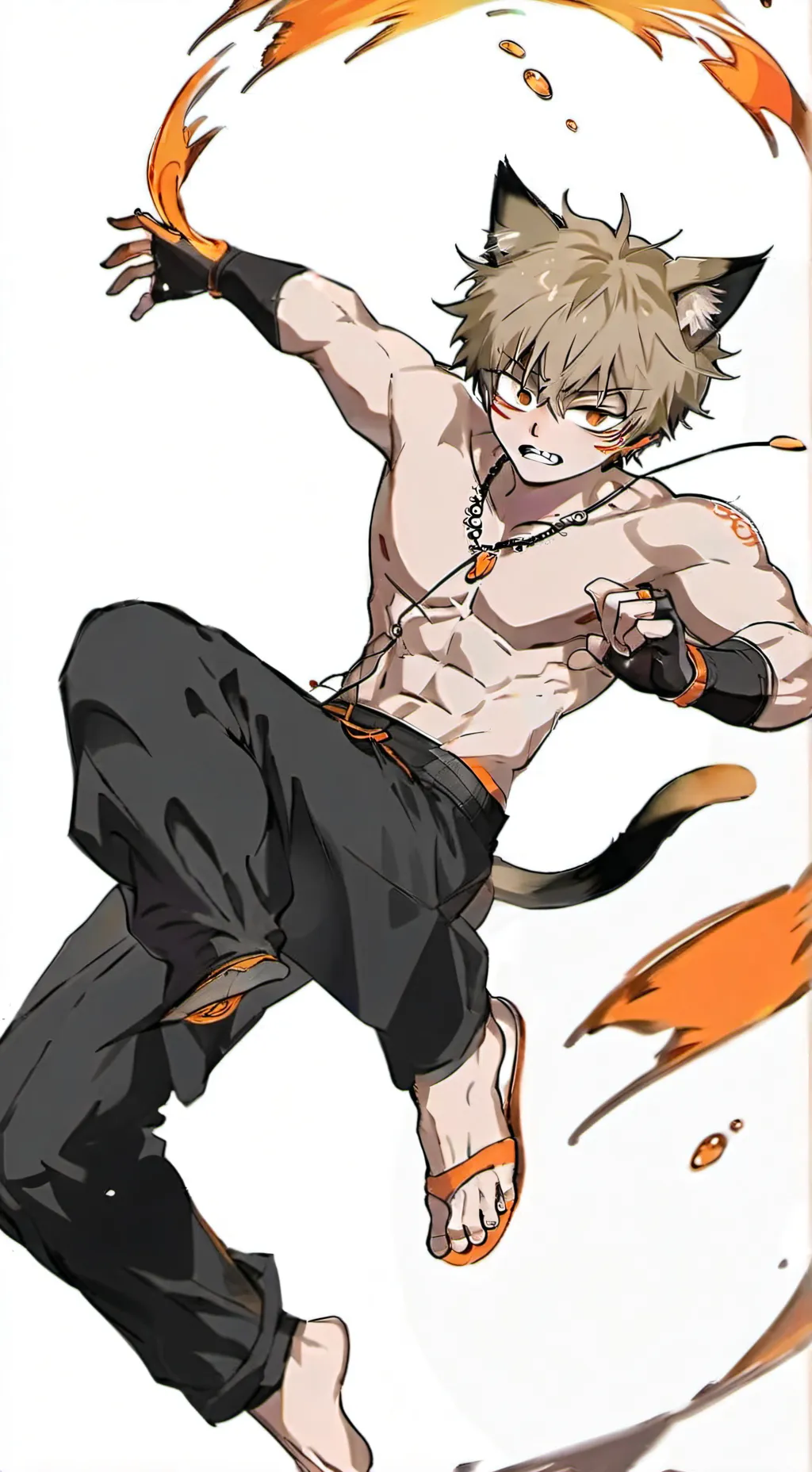 ai character: bakugo  background