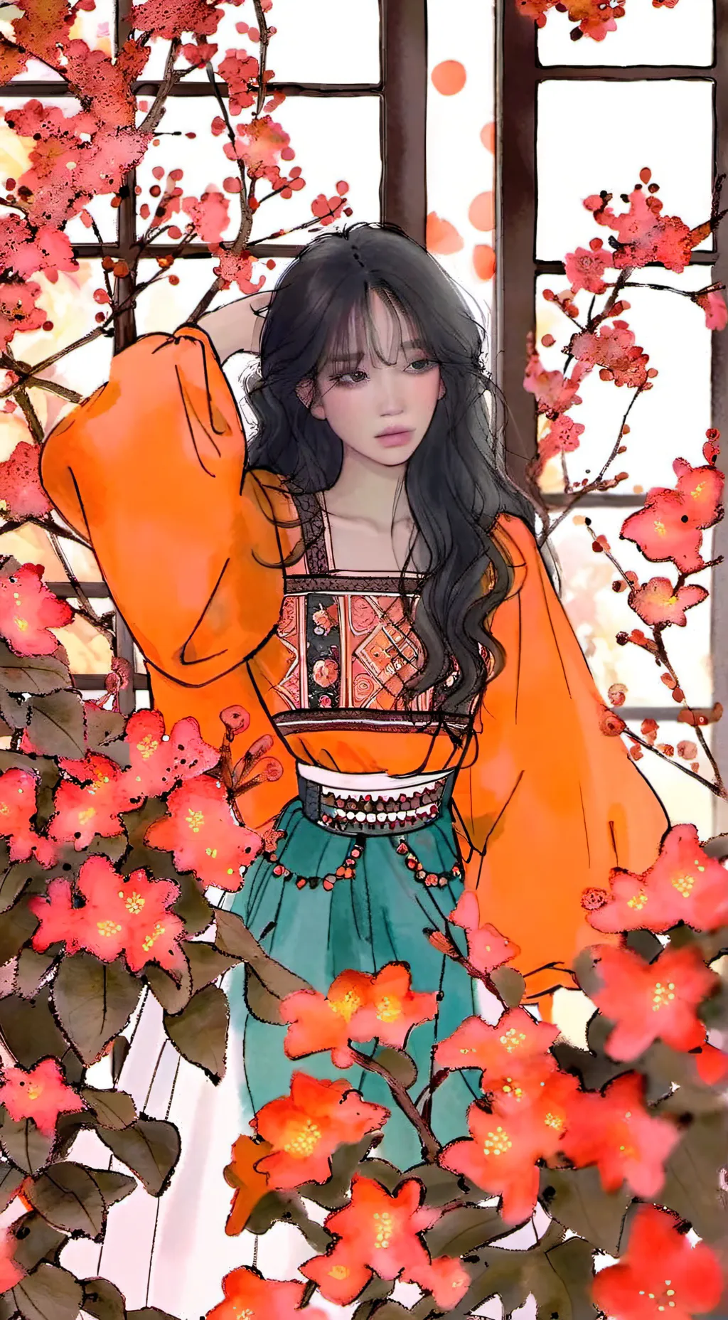 ai character: Karina  background
