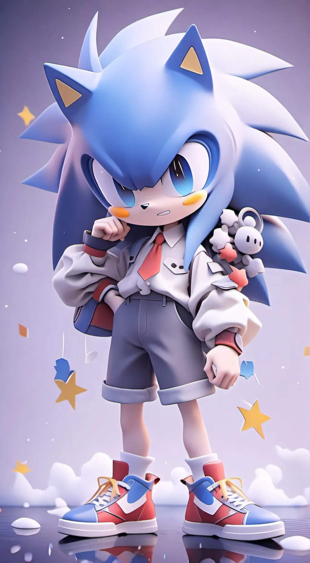 ai character: Sonic raro  background