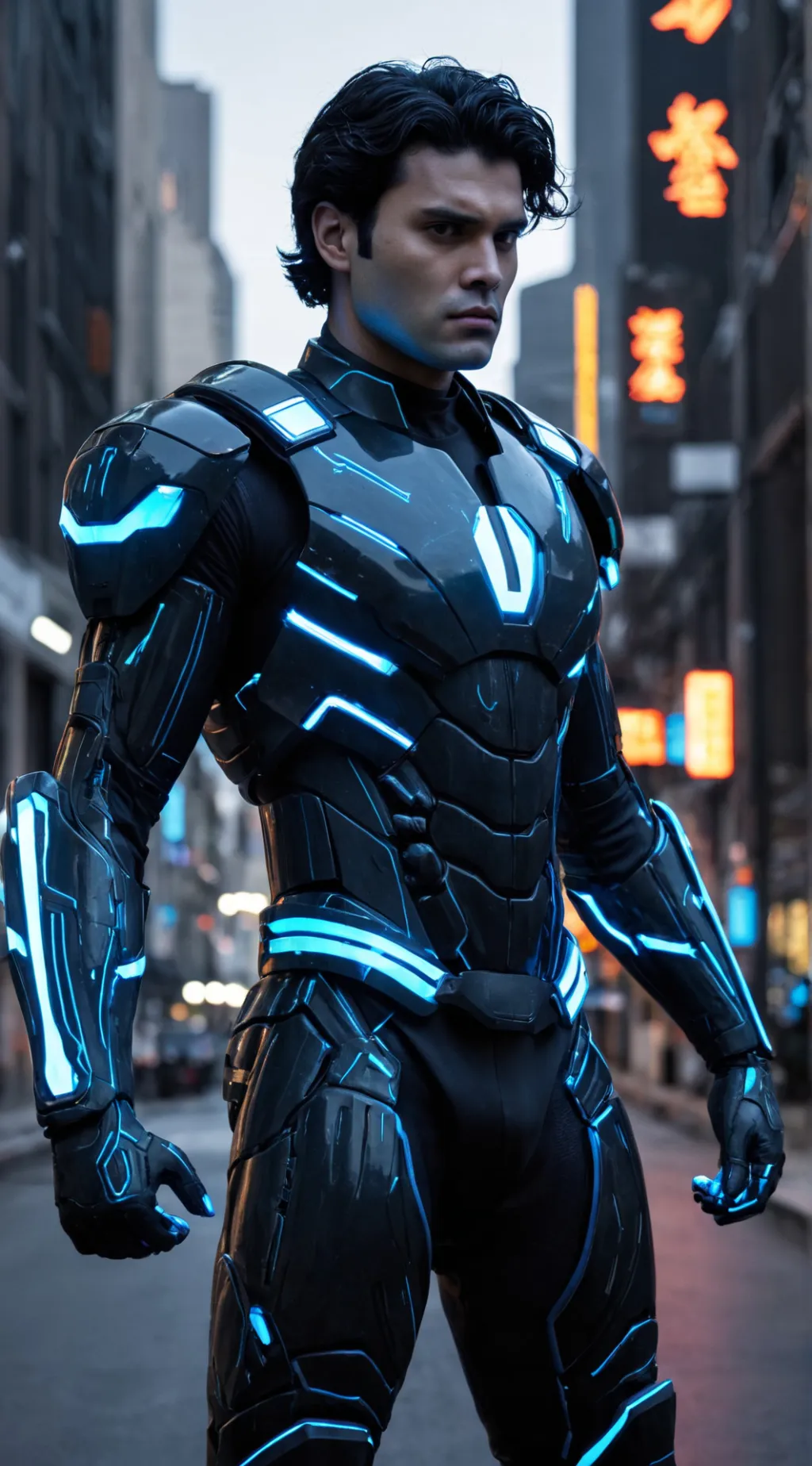 ai character: Diego Luna (Tron) background