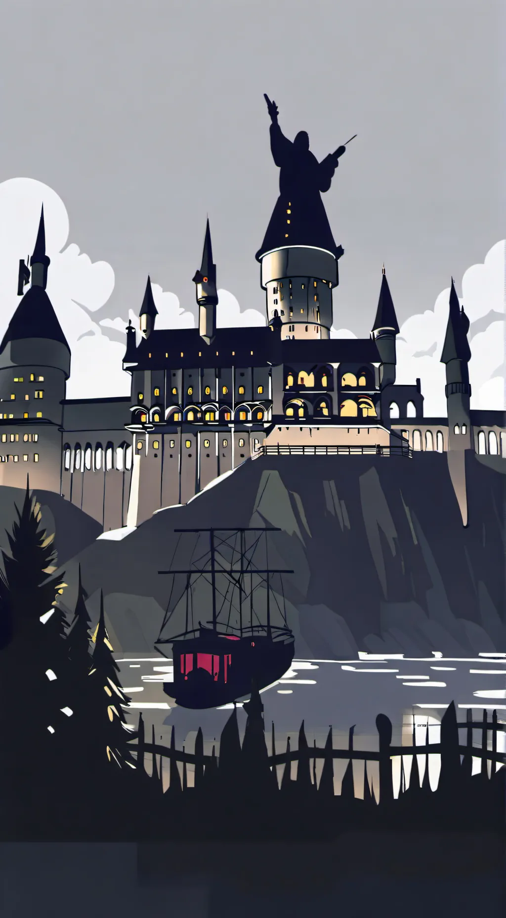 ai character: Hogwarts background