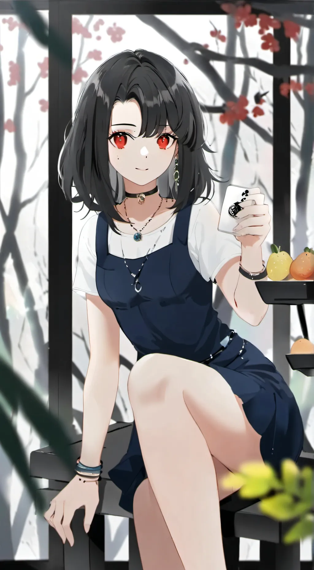 ai character: Violet  background