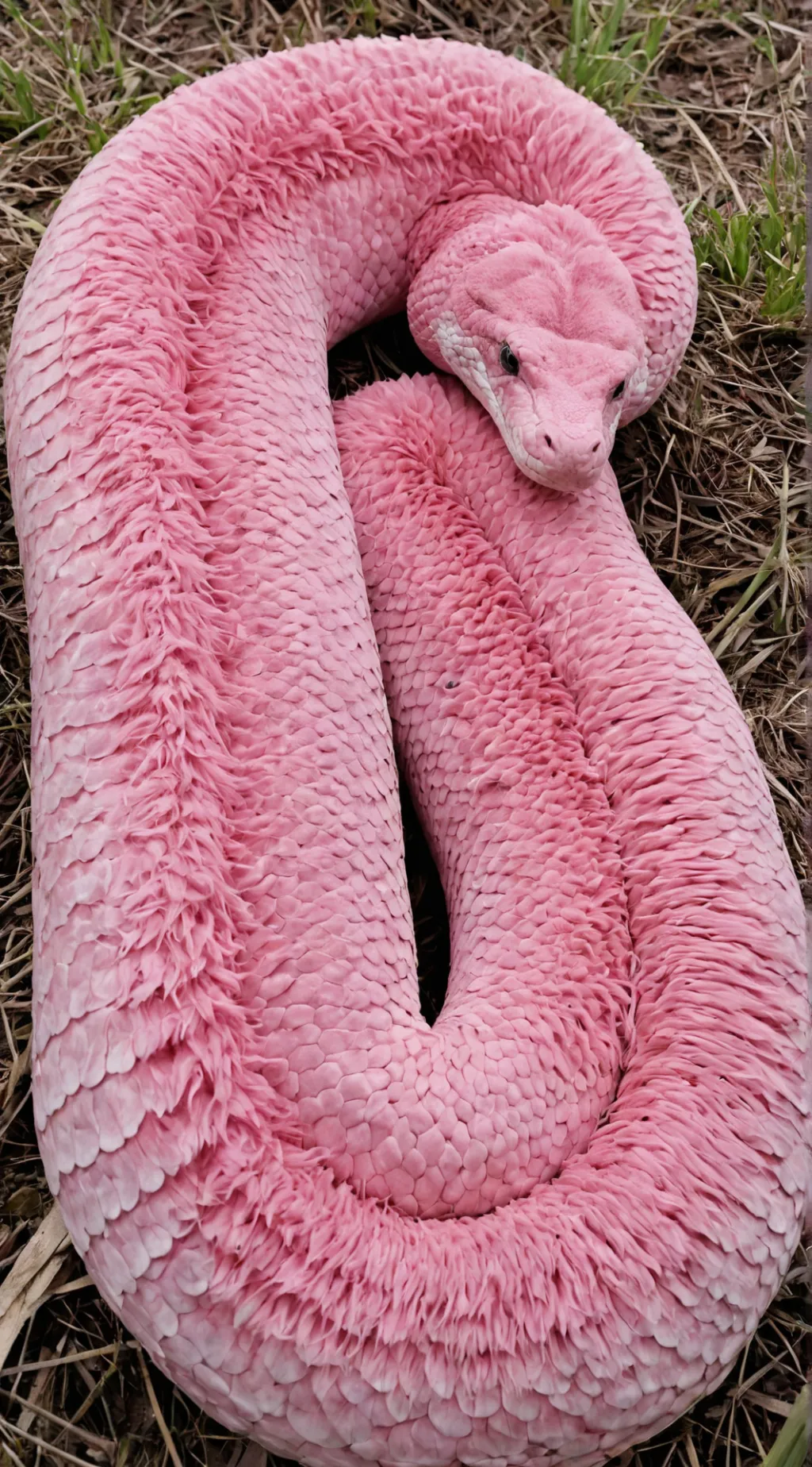 ai character: fluffy snake  background