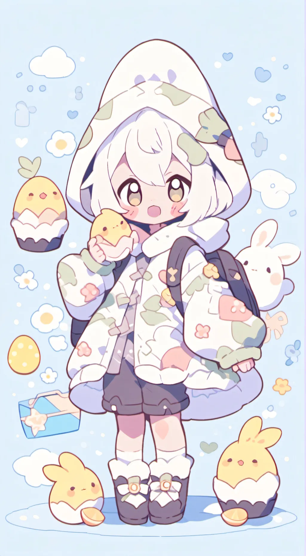 ai character: happy easter background