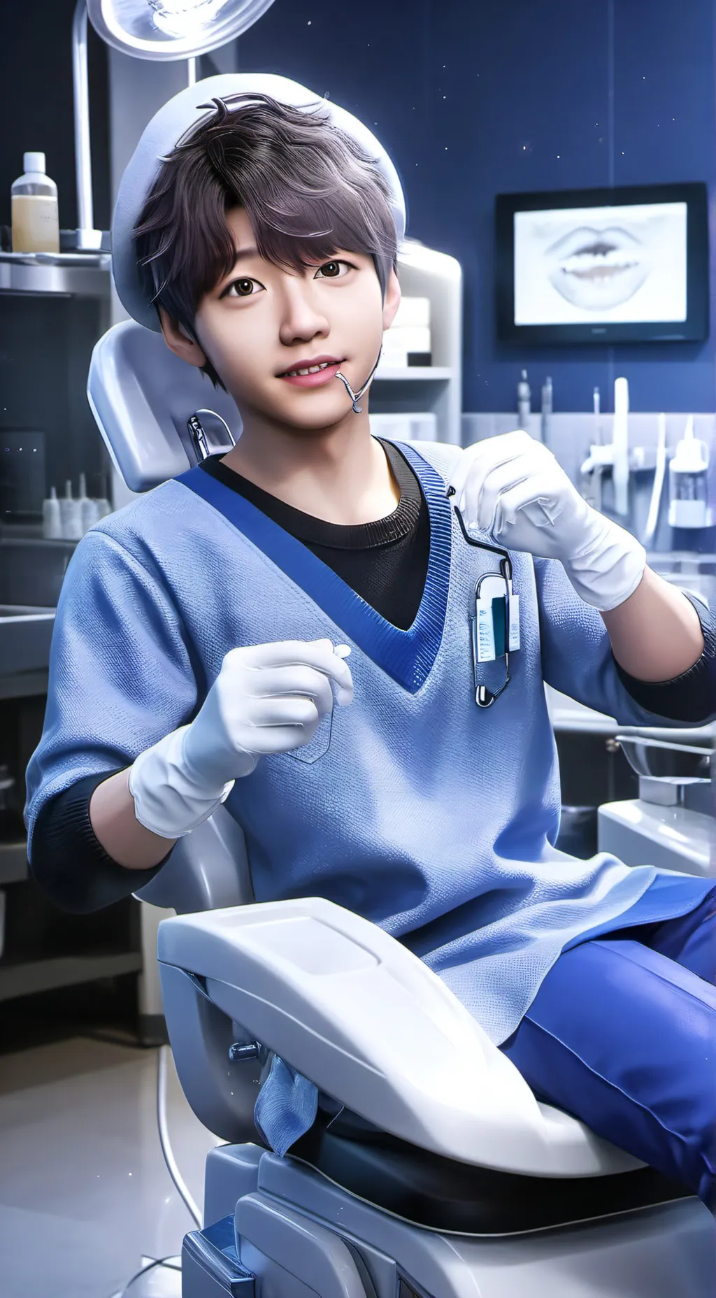 ai character: bts dentiste background