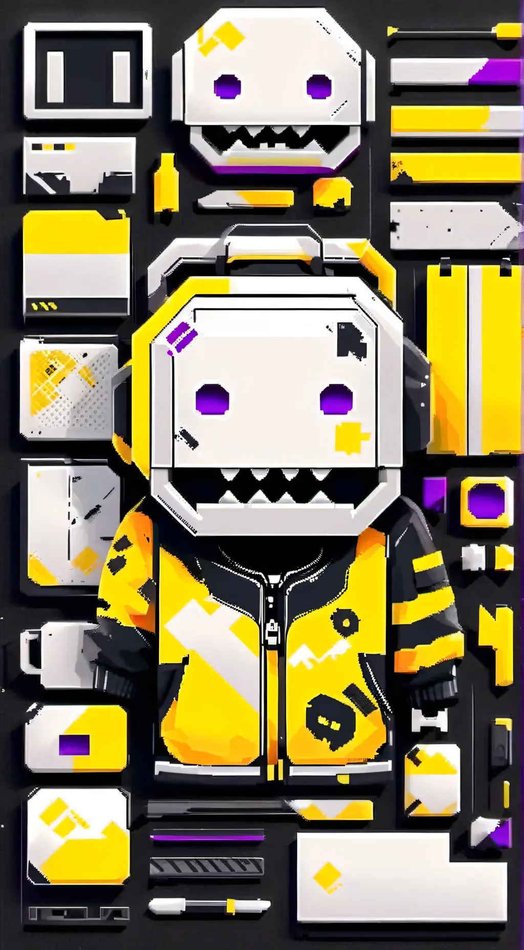 ai character: glitch productions background
