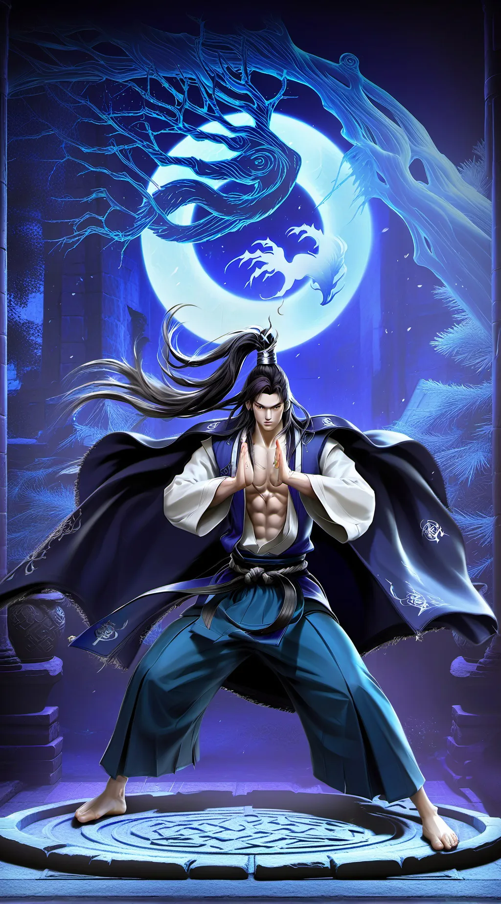 ai character: Raven Shadowmender background