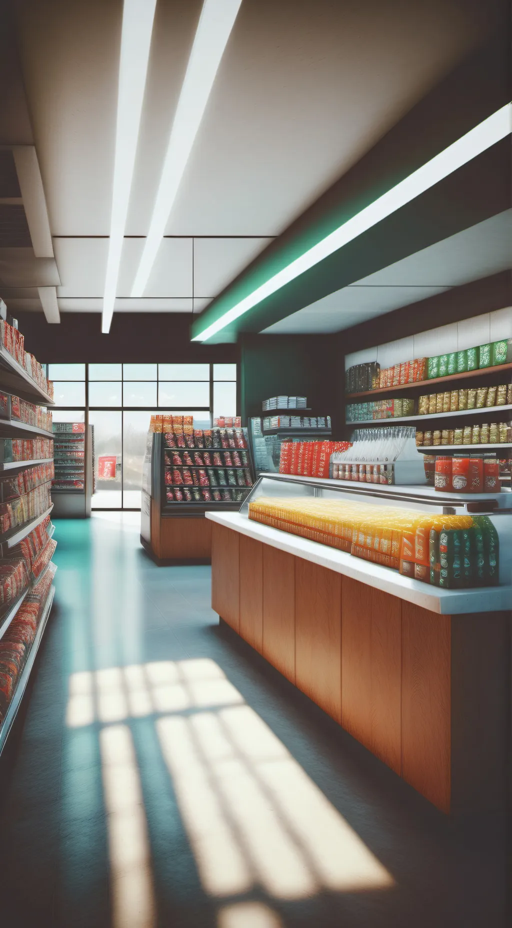 ai character: Convenience store background