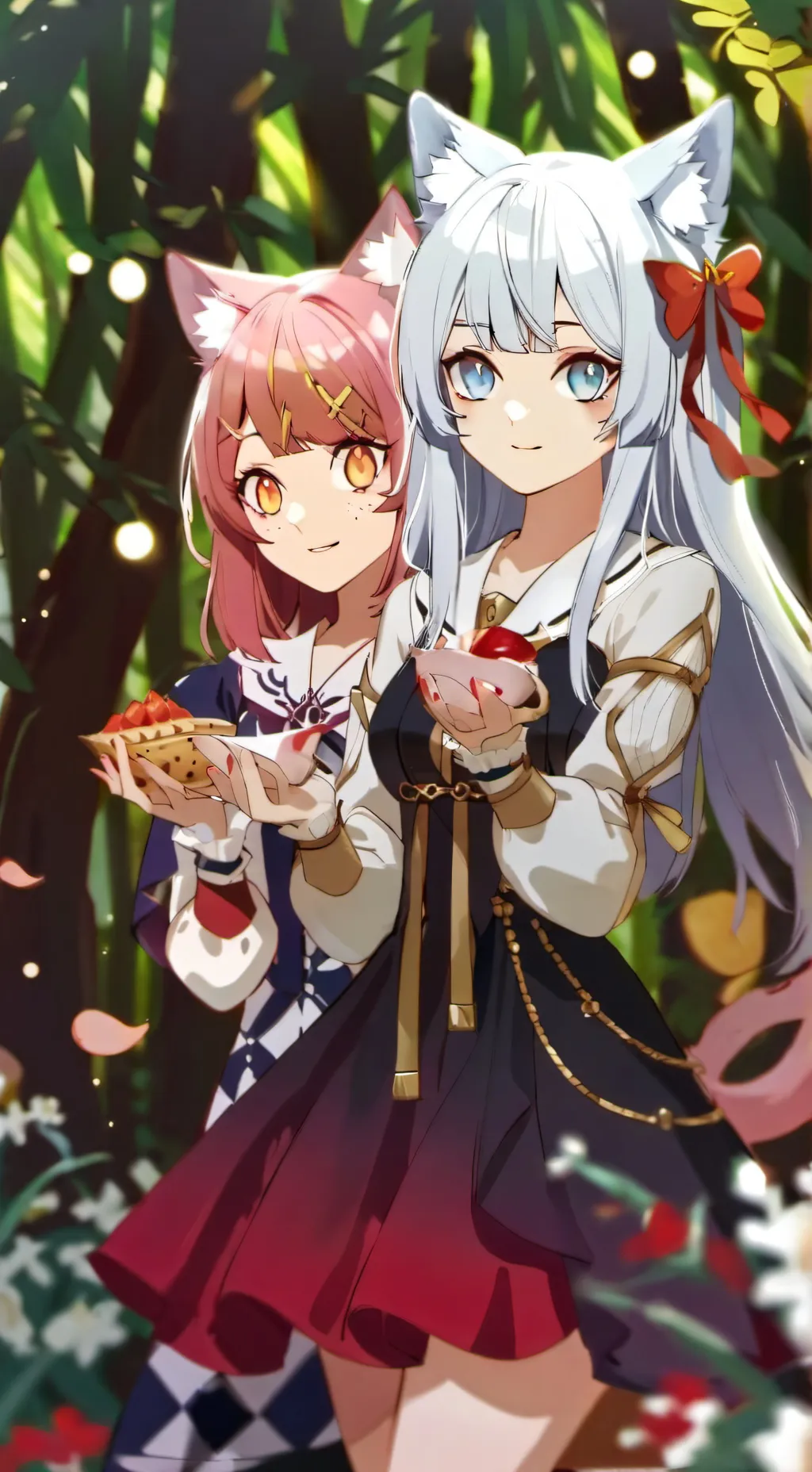 ai character: Cotten and candy background