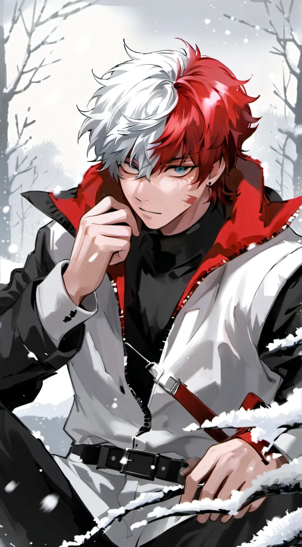 ai character:  Shoto Todoroki background