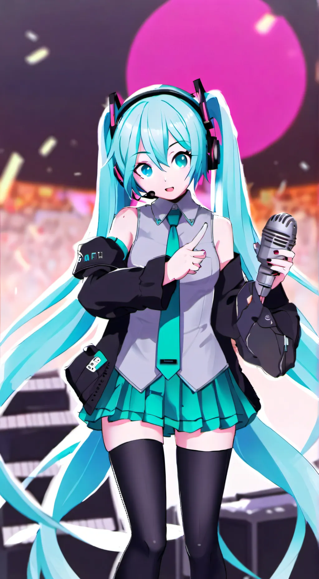 ai character: hatsune miku background