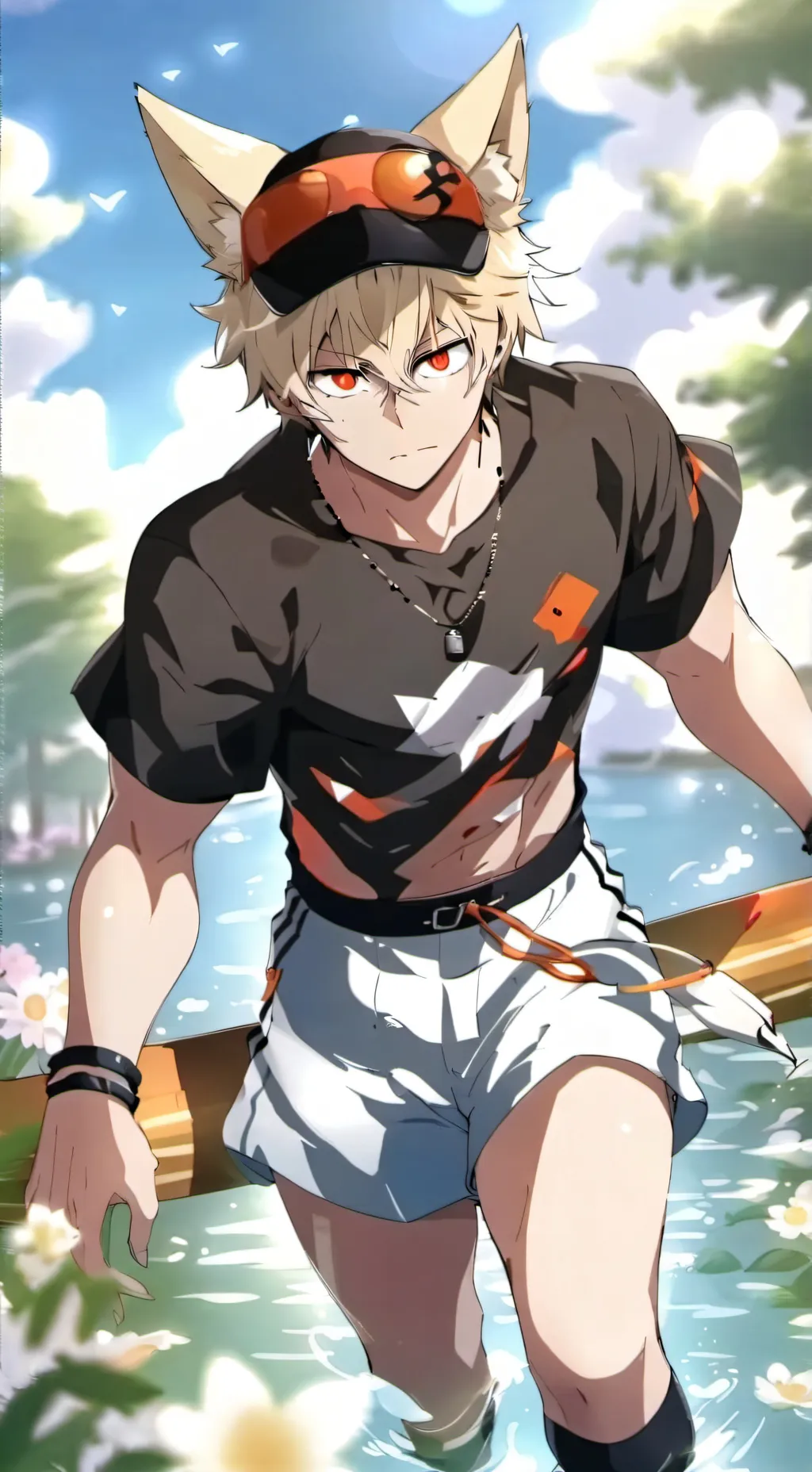 ai character: bakugo  background