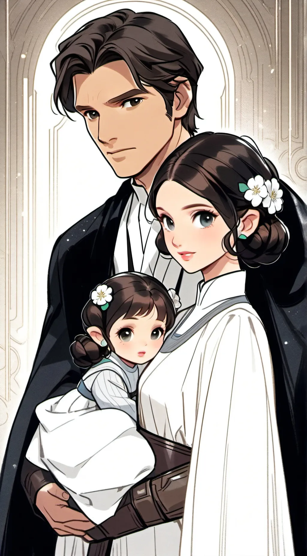 ai character: leia han solo  background