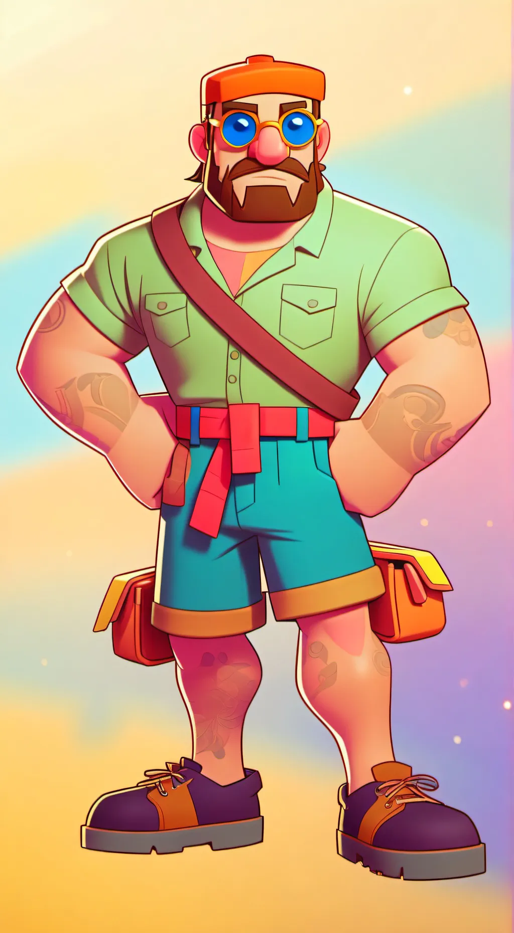 ai character: Steve  background