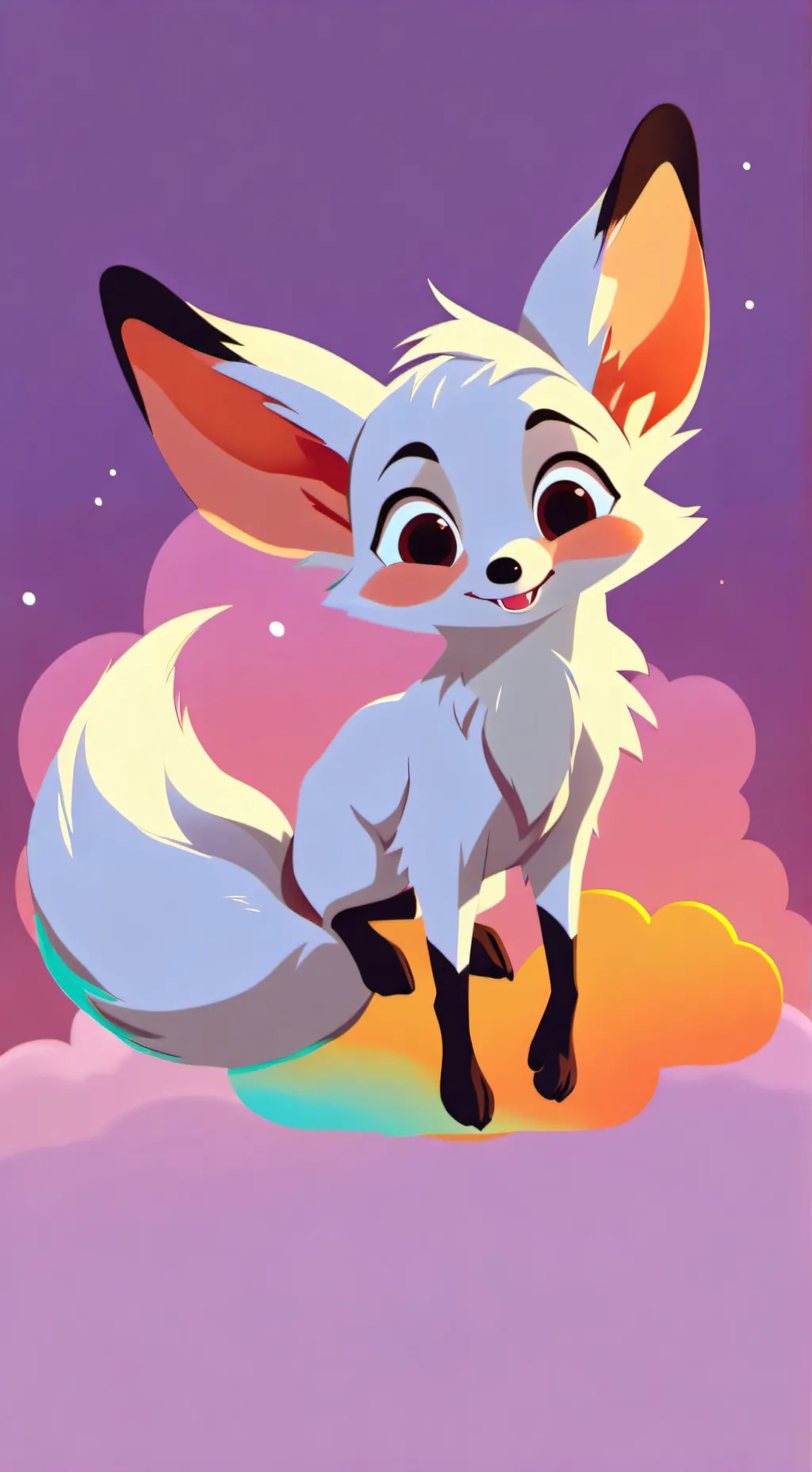 ai character: Snowie the fox! background