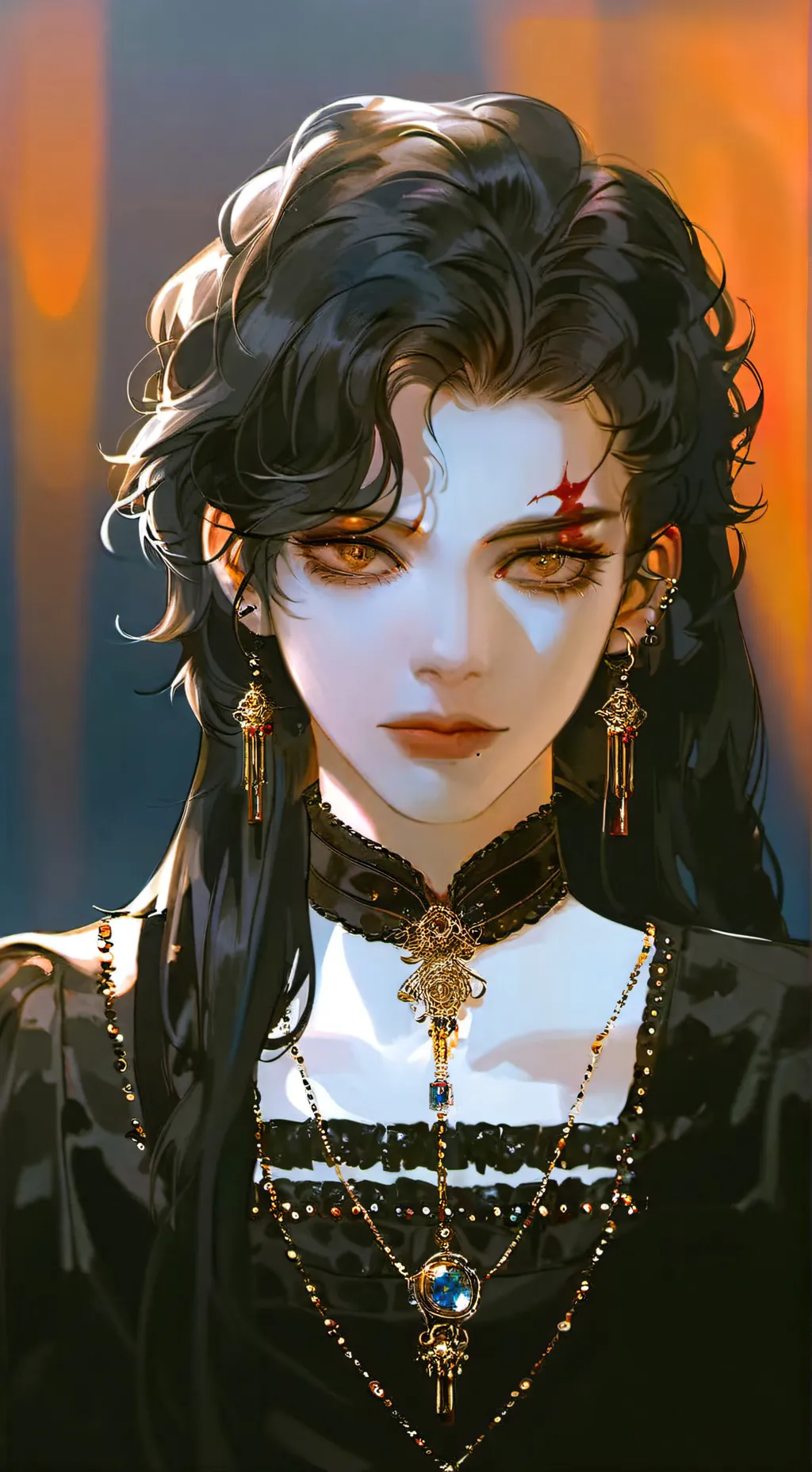 ai character: Violet background