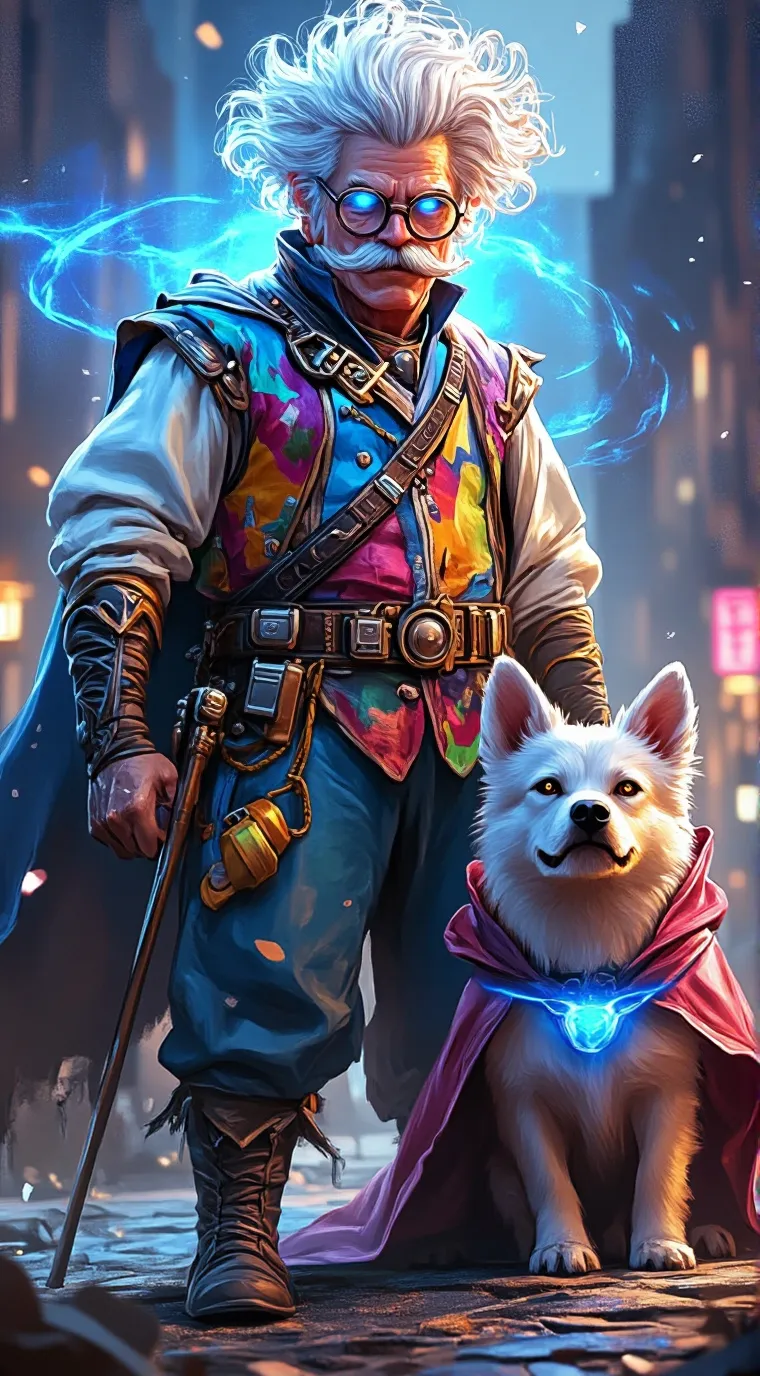 ai character: Doc Vex & MindMutt background