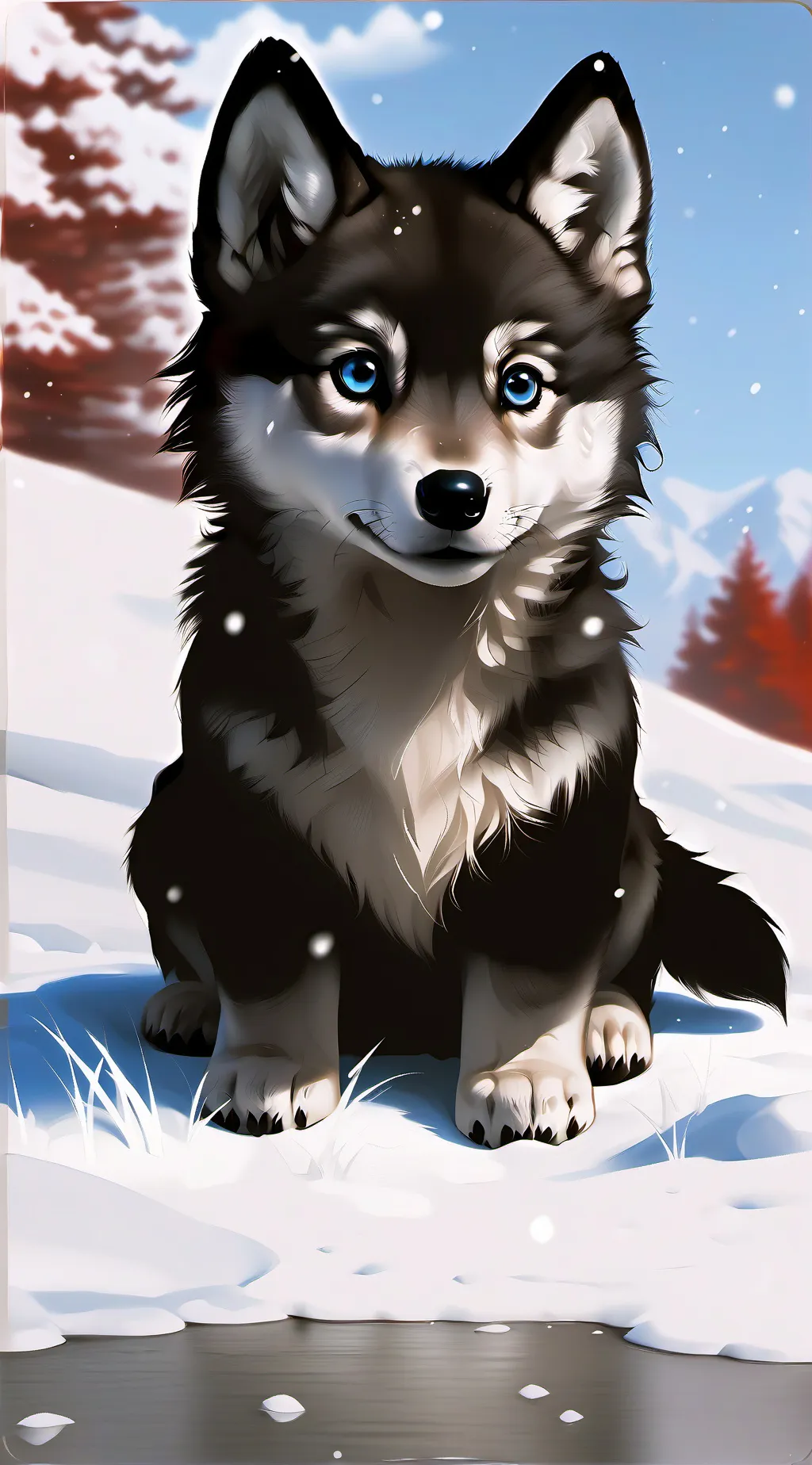 ai character: Snowflake background