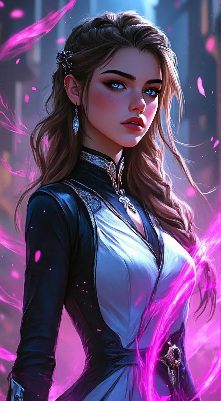 ai character: Leah  background