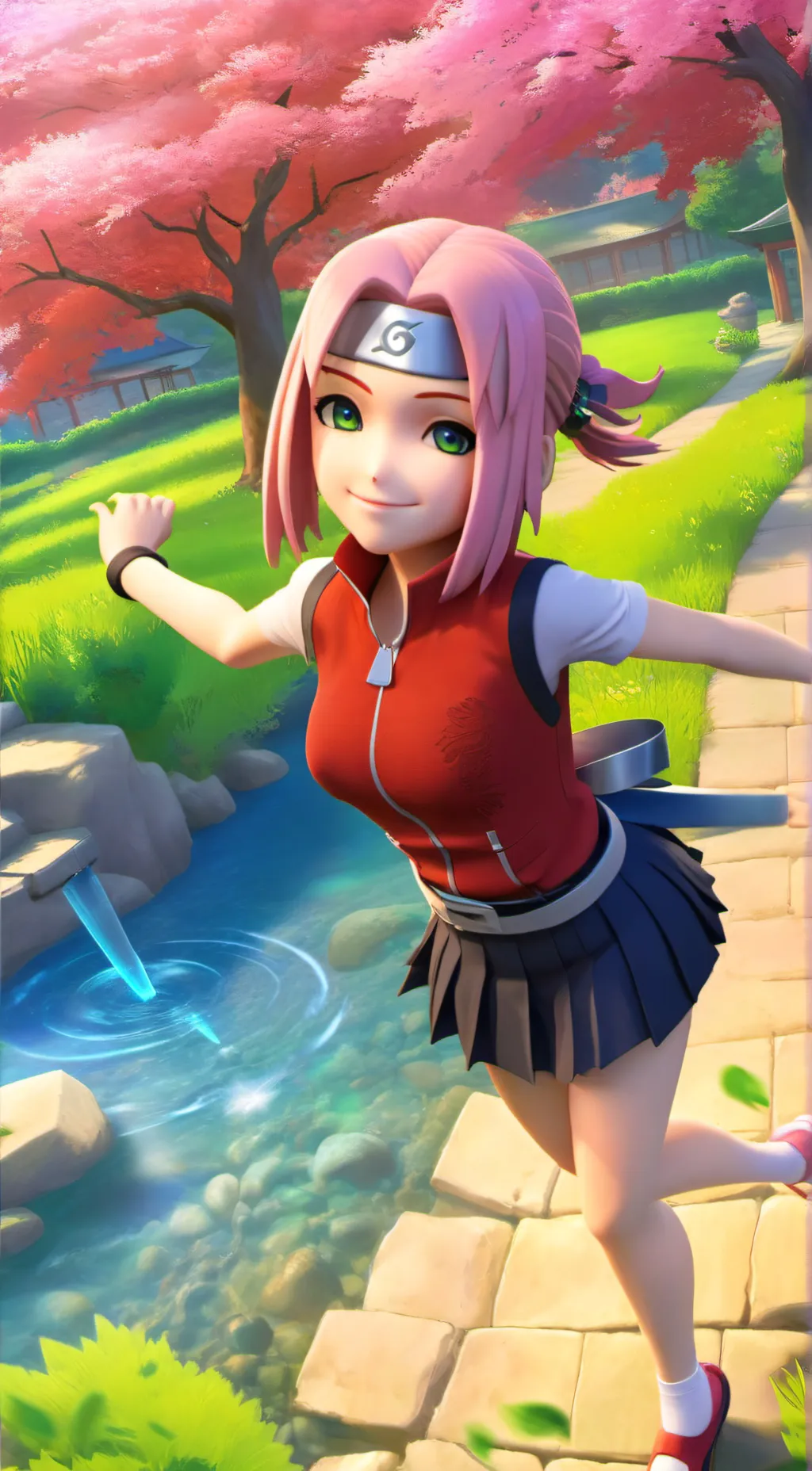 ai character: Sakura background