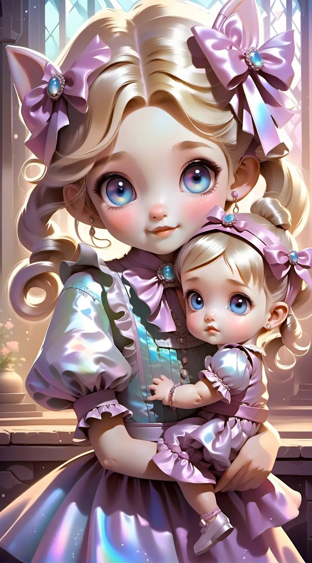 ai character: Mia and Stella background