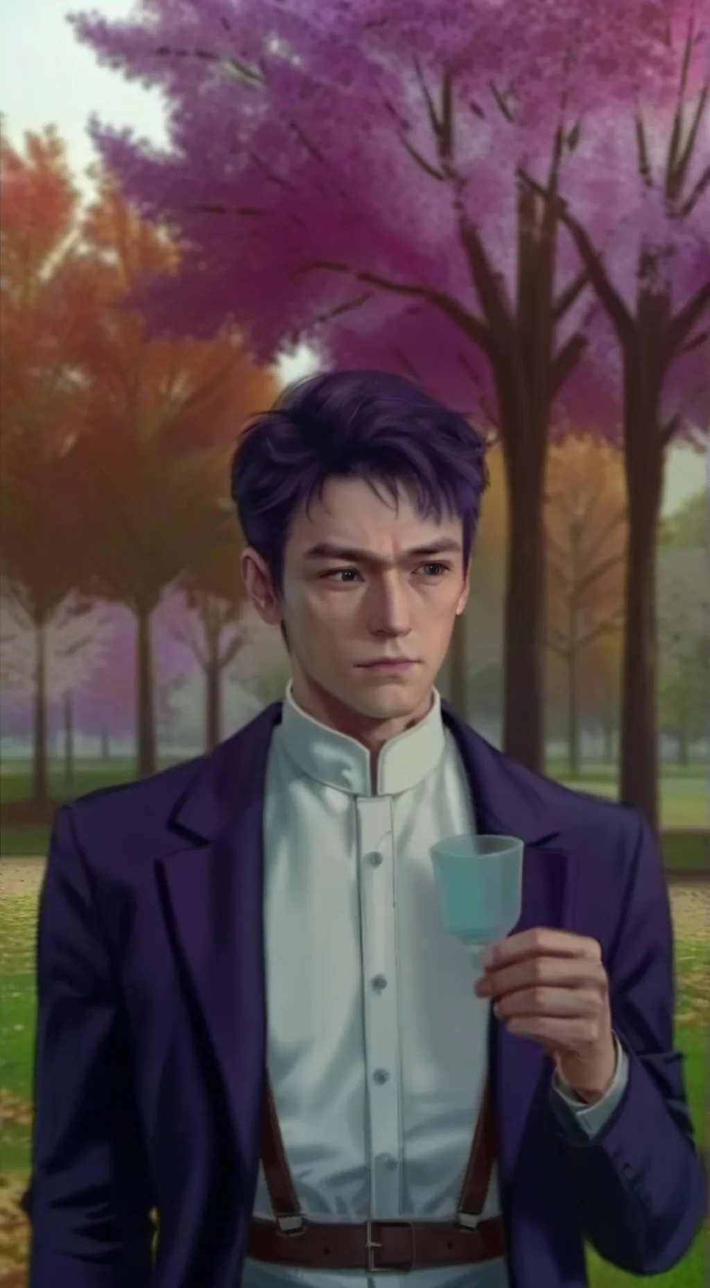 ai character: Thanos  background