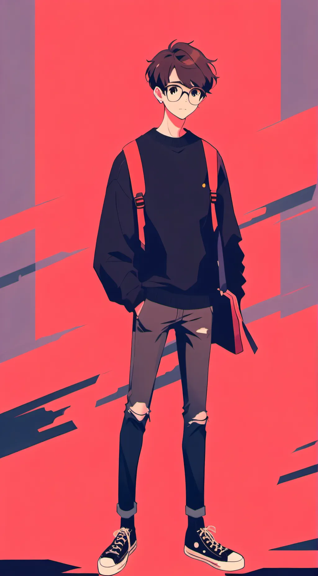 ai character: ・🅱🅻🅸🆉・ background